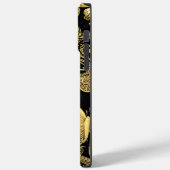 Zwarte en Gouden Vlinders Persoonlijke Naam Case-Mate iPhone Case (Achterkant / Links)