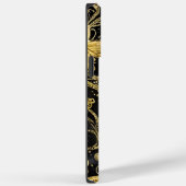 Zwarte en Gouden Vlinders Persoonlijke Naam Case-Mate iPhone Case (Achterkant / Rechts)