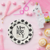 Zwarte en gouden zoetwaterpartij papieren bordje (Feest)