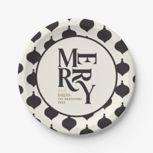 Zwarte en gouden  zoetwaterpartij papieren bordje