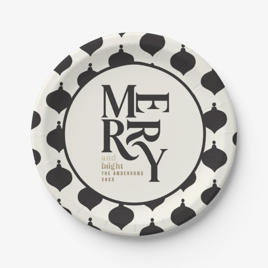 Zwarte en gouden zoetwaterpartij papieren bordje (Voorkant)