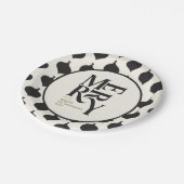 Zwarte en gouden zoetwaterpartij papieren bordje (Gekanteld)