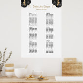 Zwarte en gouden zwevende stemkaart poster (Keuken)