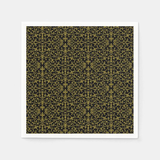 Zwarte en goudFiligree Servet (Voorkant)