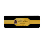 Zwarte en goudfoto's voor kleine flaconlabels etiket (Voorkant)