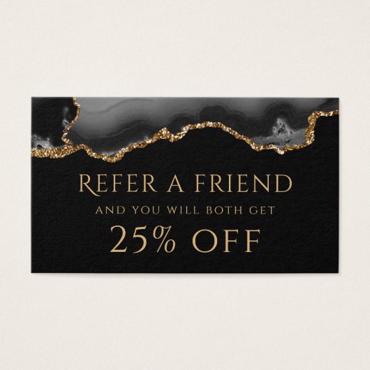 zwarte en goudhoudende verwijzingsKaart Visitekaartje (Voorkant)