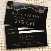 zwarte en goudhoudende verwijzingsKaart Visitekaartje