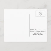 Zwarte en goudkalligrafie Weddenschap Opslaan Datu Uitnodiging Briefkaart (Achterkant)