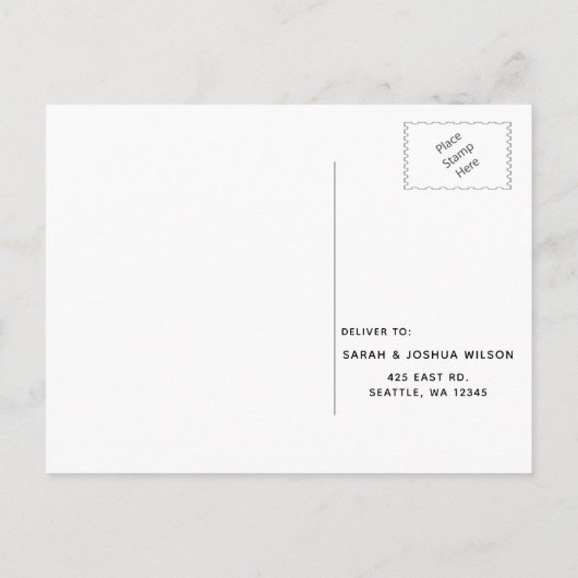 Zwarte en goudkalligrafie Weddenschap Opslaan Datu Uitnodiging Briefkaart (Achterkant)