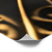 Zwarte en goudkatten poster (Hoek)