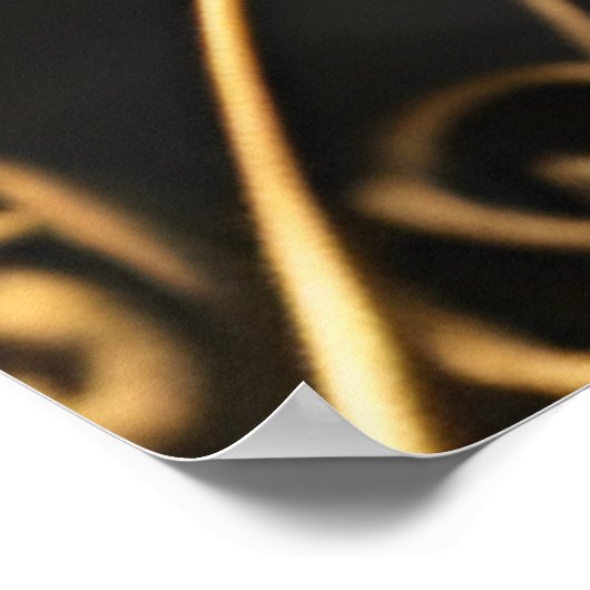 Zwarte en goudkatten poster (Hoek)