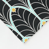  zwarte en goudkleurige deco-bladeren uit de jaren fleece deken (Hoek)