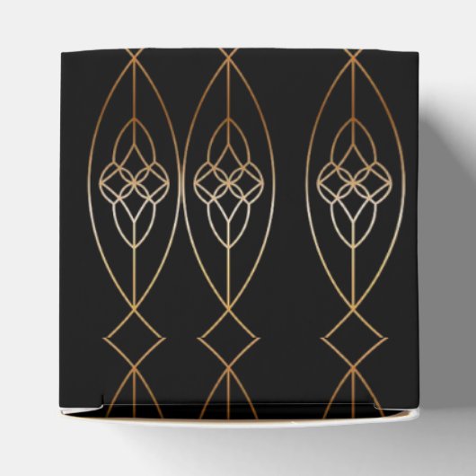 Zwarte en goudkleurige deco-kubus bedankdoosjes (Bovenkant)