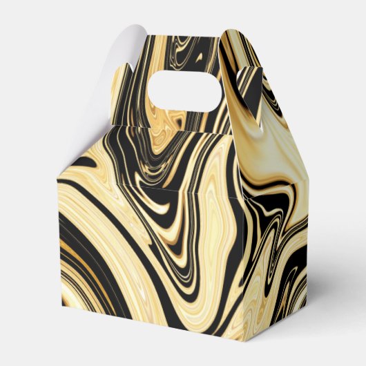 Zwarte en goudkleurige fornuis bedankdoosjes (Voorkant Zijde)