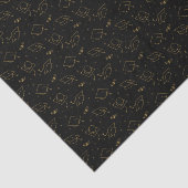 Zwarte en goudkleurige kap tissuepapier (Detail)