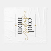 Zwarte en goudkleurige Super Mam Modern Elegant Fleece Deken (Voorkant (Horizontaal))