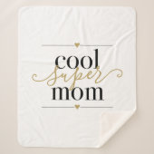 Zwarte en goudkleurige Super Mam Modern Elegant Sherpa Deken (Voorkant)