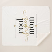 Zwarte en goudkleurige Super Mam Modern Elegant Sherpa Deken (Voorkant (horizontaal))