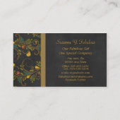 Zwarte en goudkleurige ventilatoren visitekaartje (Achterkant)