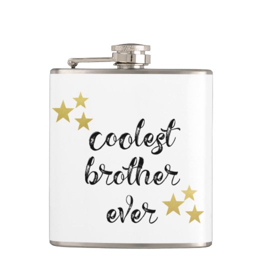 Zwarte en goudkoelste Broer Ever-kolf Heupfles (Voorkant)