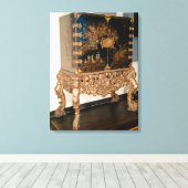 Zwarte en goudlak canvas afdruk (Insitu (Houten vloer))