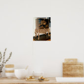 Zwarte en goudlak poster (Keuken)