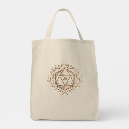 Zwarte en goudlazen D20-ijs Tote Bag (Achterkant)