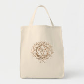 Zwarte en goudlazen D20-ijs Tote Bag (Voorkant)