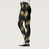 Zwarte en goudleeuwen leggings (Links)