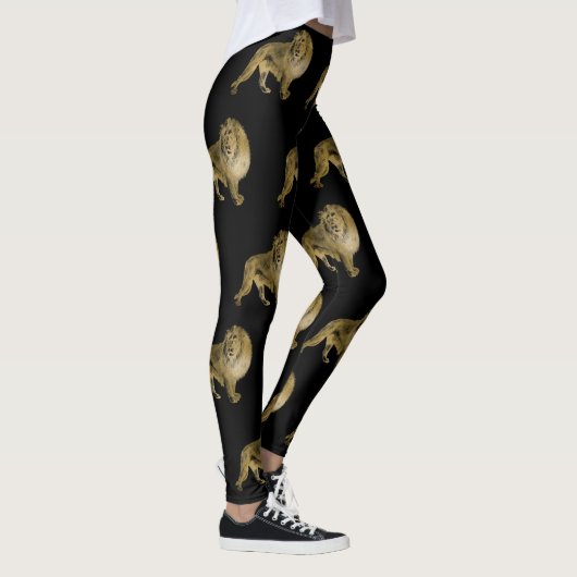 Zwarte en goudleeuwen leggings (Rechts)