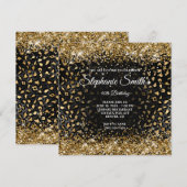 Zwarte en goudluipaard Folie 40e verjaardag Kaart (Voorkant / Achterkant)