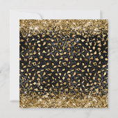 Zwarte en goudluipaard Folie 40e verjaardag Kaart (Achterkant)