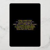 Zwarte en goudluxe Kaart Gold Foil (Achterkant)