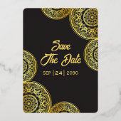 Zwarte en goudluxe Kaart Gold Foil (Achterkant)