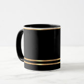 Zwarte en goudmageremde Mok (Voorkant links)