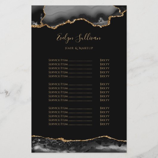 Zwarte en goudmakerij flyer (Voorkant)