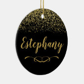 Zwarte en goudmakerij, op maat gesneden Ornament (Rechts)