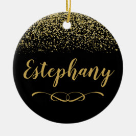 Zwarte en goudmakerij, op maat gesneden Ornament