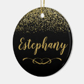 Zwarte en goudmakerij, op maat gesneden Ornament (Links)