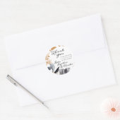 Zwarte en goudmakreelbloemen Weddenschap Sticker (Envelop)