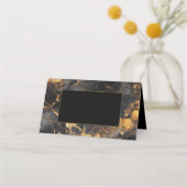Zwarte en goudmarmer lijst gastkaart plaatskaartje (Achterkant)