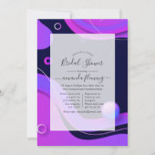 Zwarte en goudmatige geometrische virtuele Shower Kaart (Voorkant)