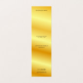 Zwarte en goudmatige monogram elegante Sjabloon Visitekaartje (Binnenkant ongevouwen)