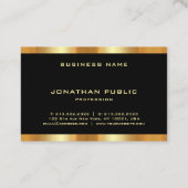 Zwarte en goudmatige Sjabloon - Luxe Visitekaartje (Achterkant)