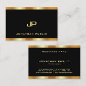 Zwarte en goudmatige Sjabloon - Luxe Visitekaartje (Voorkant / Achterkant)