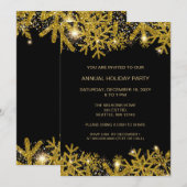 Zwarte en goudmoderne feestdag kaart (Voorkant / Achterkant)