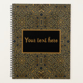  zwarte en goudmozaïek planner (Voorkant)