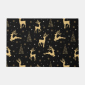 Zwarte en goudrendier deurmat (Voorkant)