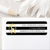 Zwarte en goudrendier etiket (Insitu)