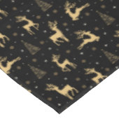 Zwarte en goudrendier tafelkleed (Gekanteld)
